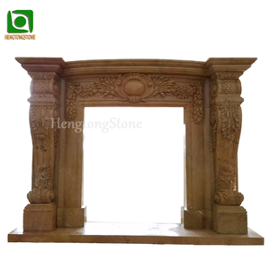 Estatua de Ángel Pequeño Tallada a Mano en Mármol Amarillo Antiguo para Decoración del Hogar, Adorno para Chimenea - Product Image 3