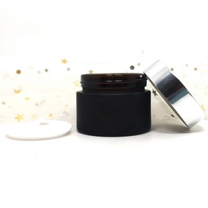 Luxury 1oz 2oz 30g 50g 100g Custom Cosmetics Face Cream Lotion Eye Cream <b>Containers</b> Empty White Matte Glass Cosmetic Aluminum - Product Image 4