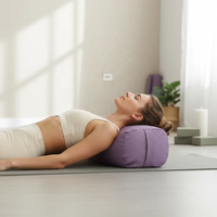 Coussin de méditation rectangulaire OEM pour yoga réparateur et Pilates, rembourré de balles de sarrasin