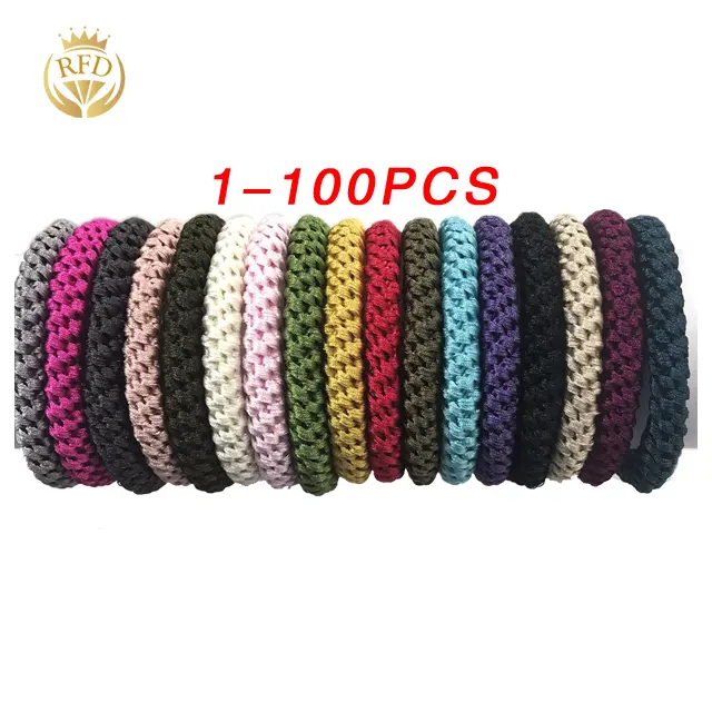 200 Colors New Arrived Simples Fashion Colorful Rubber Korean Elastic Hair scrunchies Hair Elastic Hair Band For Women