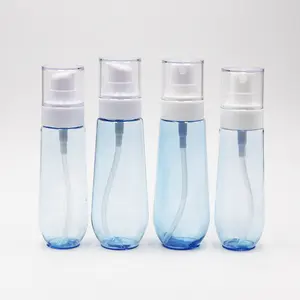 圆形蓝色定制设计FaceMist喷雾包装瓶60/80/100