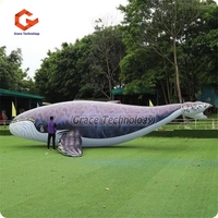 Dauphin Gonflable Géant Éclairage à Led Modèle Animal Dauphin pour Publicité Extérieure