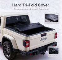 Serre-cintres pour bâche rigide pliable de benne de camion Jeep Gladiator 2020-2024 Nissan Titan 2016-2024 Toyota Hilux Ram 1500 Tout-terrain