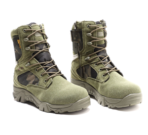 Bottes tactiques TSB10 de haute qualité, sûres, élégantes, personnalisées, avec fermeture éclair, anti-serpents, imperméables, camouflage vert - Product Image 5