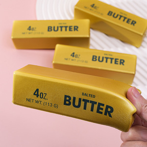 Jouet anti-stress en forme de bâton de beurre et de fromage, super rebond lent, jouet de massage à pétrir à la main - Product Image 1