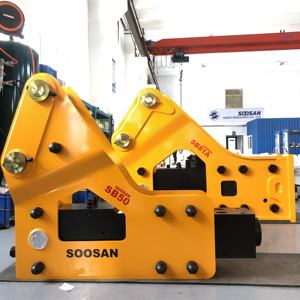 Martillo Hidráulico SOOSAN SB50 Tipo Lateral para Excavadoras y Retroexcavadoras de 11-16 Toneladas, Nuevo, con Cincel de 100mm y Mangueras - Product Image 2