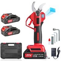 Sécateur électrique sans fil 18-21V, moteur sans balais, batterie lithium-ion, poignée en caoutchouc ambidextre, capacité de coupe de 25 mm pour