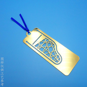 Licheng Brass <b>Bookmark</b> 70x35mm Gold Plated Openwork Design Reusable Promotional Gift - Product Image 2