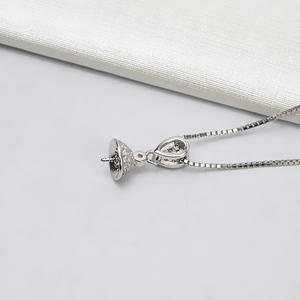 Colgante Baotou de Plata S925 para Mujer, Colgante Xiang con Personalidad, Accesorios de Joyería DIY, Bandeja Vacía para Perlas, Producto Semiterminado - Product Image 4