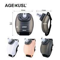 Bouteille d'eau en silicone de qualité alimentaire 200 ml, légère, écologique, portable, souple, pour la course à pied, la randonnée, le cyclisme