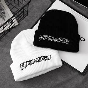 Autunno inverno cappello <span class=keywords><strong>di</strong></span> <span class=keywords><strong>lana</strong></span> a maglia sottile per le donne coreane ricamato cappello Pullover carino per gli studenti viaggiatori dolce Shopping - Product Image 3