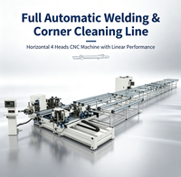 Máquina de Soldadura CNC Horizontal Totalmente Automática de 4 Cabezas, 15KW de Potencia para Material PVC, Soldadura de Marco en Una Sola Pasada, Precisa y Suave