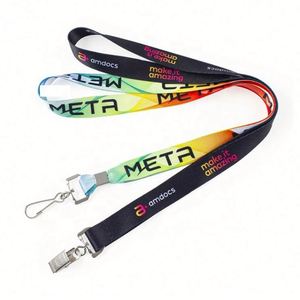 High Quality Custom Logo Printed Polyester Key Lanyard Hot Selling Silk Screen Offset Printing Neck Strap - Product Image 2