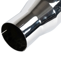 Tuyau d'échappement droite universel en acier inoxydable, avec longue bobine centrale, en chrome, sur mesure, pour camion, chromé