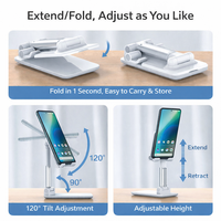 Soporte de Escritorio para Teléfono y Tablet, Soporte Flexible y Ajustable para Celulares, Universal para Mesa
