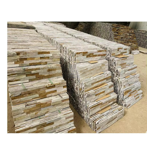 Panneau de pierre culturelle empilée à surface fendue de qualité supérieure, carrelage en pierre naturelle, <span class=keywords><strong>ardoise</strong></span> de <span class=keywords><strong>toiture</strong></span>, décoration murale extérieure - Product Image 2