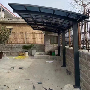 OEM Moderne Extérieur <span class=keywords><strong>En</strong></span> Aluminium Auvent Polycarbonate Auvent Toit Patio Carport Garages Bois Traité À La Chaleur Cadre Métallique Durable - Product Image 5