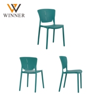 Chaise de salle à manger bistrot moderne en plastique - Matériau PP, couleur/siège/dossier au choix, vente en gros pour salle à manger, bureau, école et cuisine