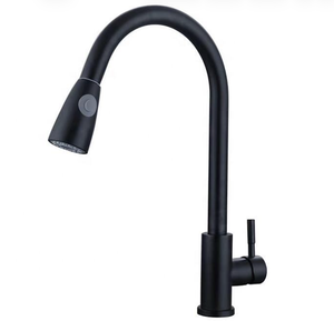Robinet de cuisine <span class=keywords><strong>gourmet</strong></span> en laiton, finition or rose, monocommande, avec douchette extractible, à poser sur comptoir - Product Image 3