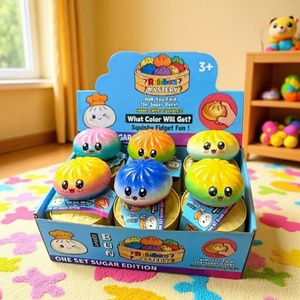 Pelota Antiestrés de PU con Forma de Dumpling, Juguete Sensorial Fidget, Blandito para Apretar, Alivio del Estrés, Juguetes Bao con Cara Sonriente al Vapor - Product Image 5