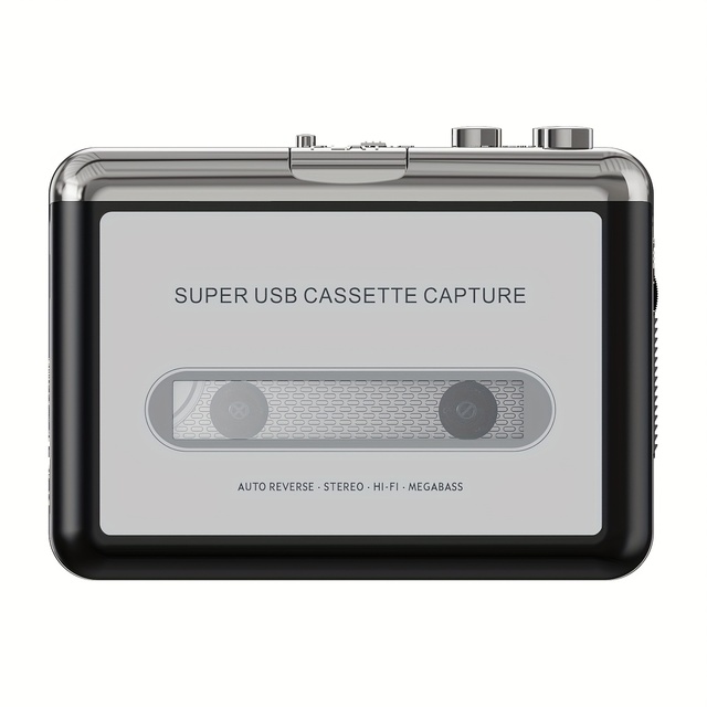 Super USB Cassette Player Auto Reverse Stereo HiFi Megabass Tape to MP3 Converter Portable Walkman Recorder Digital USB TF Card