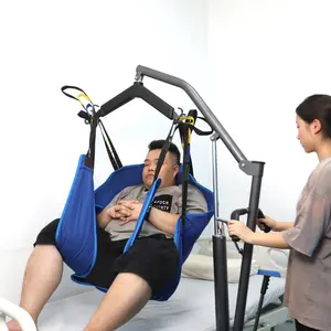 Universal Standard Full Body Patient Transfer Lift Sling For Disabled Patient With Head Support
