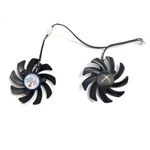 สำหรับเอ็กซ์เอฟเอ็กซ์ ราเดอน RX460 <span class=keywords><strong>470</strong></span> 470D 474 480 แบล็ค วูล์ฟกราฟิกการ์ดพัดลมทดแทน - Product Image 3