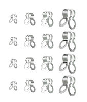 Connecteurs de chaîne à billes en acier inoxydable, fermoirs à double anneau, connecteurs de boucle pour ventilateur de plafond et lampe, embouts de chaîne à billes, apprêts