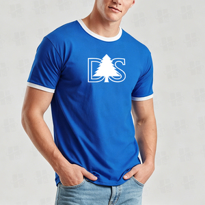 เสื้อยืดคอกลมแบบริงเกอร์สองสี ตัดเย็บตามสั่ง ขายส่ง ผ้าฝ้ายริงสปัน 100% ทรงปกติ สำหรับผู้ชายและผู้หญิง - Product Image 3