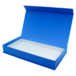 Wholesale free sample Customized rigid cardboard boxes blue magnetic gift packaging box folding paper boxes