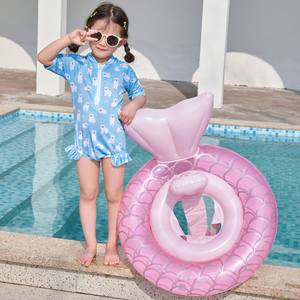 Venta al por mayor bonito inflable bebé asiento flotador sirena bebé natación anillo <span class=keywords><strong>piscina</strong></span> flotadores bebé con asiento - Product Image 3