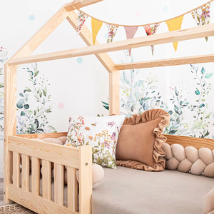 <span class=keywords><strong>Letto</strong></span> <span class=keywords><strong>Montessori</strong></span> Moderno in Legno di Pino Massiccio di Alta Qualità, Ecologico, Bianco, per Bambine - Product Image 6