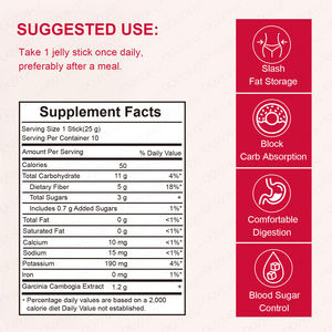 Bâtonnets de gelée amincissants OEM Coleology à la Garcinia Cambogia, aux graines de Chia et au collagène pour la gestion du poids – Vente directe usine - Product Image 2