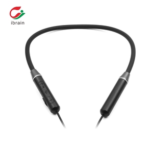 Low Budget Gym Sports Stereo Earphones <strong>Wireless</strong> Neckband Earbuds for EMF Radiation Shielding - Product Image 4