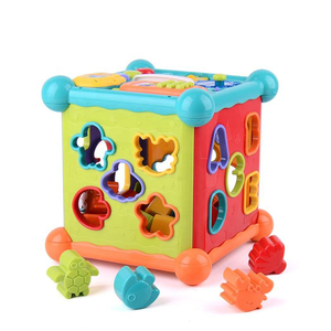 Boîte à musique sonore lumineuse pour enfants RC Jouets cubes intelligents pour bébés avec blocs - Product Image 1