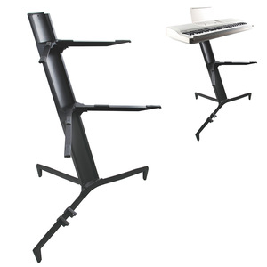 Support double pour clavier en alliage d'aluminium - Capacité de charge lourde (pour 2 claviers), pieds antidérapants et support pour clavier électronique - Product Image 4