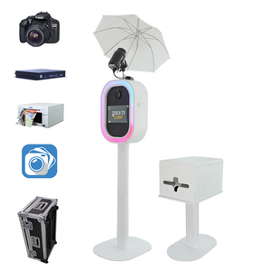 Photomaton à configuration rapide avec appareil <span class=keywords><strong>photo</strong></span> à écran tactile LCD <span class=keywords><strong>de</strong></span> 13.3 pouces avec flash et stand <span class=keywords><strong>de</strong></span> selfie <span class=keywords><strong>de</strong></span> location d'événement parapluie - Product Image 2