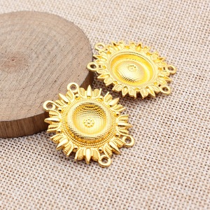 Accessoires de bijoux en alliage multicolores DIY 35x33mm, 4.7g, pièces de connexion à 4 trous pour chaîne de corps, taille et front - Product Image 2