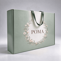 Boîte cadeau en carton ondulé, boîte d'expédition en papier, boîte à courrier personnalisée avec logo imprimé et poignée pour acheteurs B2B de cosmétiques et de vêtements