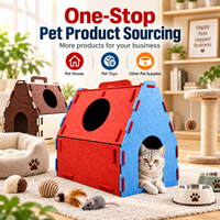 Vente en gros OEM : Maisonnette pour animaux en feutre, portable, pour intérieur, pliable, avec poignée, couleur et taille personnalisables, emballage inclus