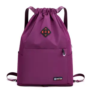 Oxford Cloth Fashion Waterproof Nylon Casual Daily Drawstring Backpack Travel Outdoor Bag