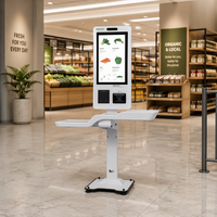 Kiosque tactile sur pied/bureau 21,5/27'' avec scanner et imprimante, kiosque de paiement en libre-service