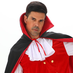 Costume de cosplay de baron vampire pour adulte, ensemble de cape rouge, fête d'Halloween - Product Image 2