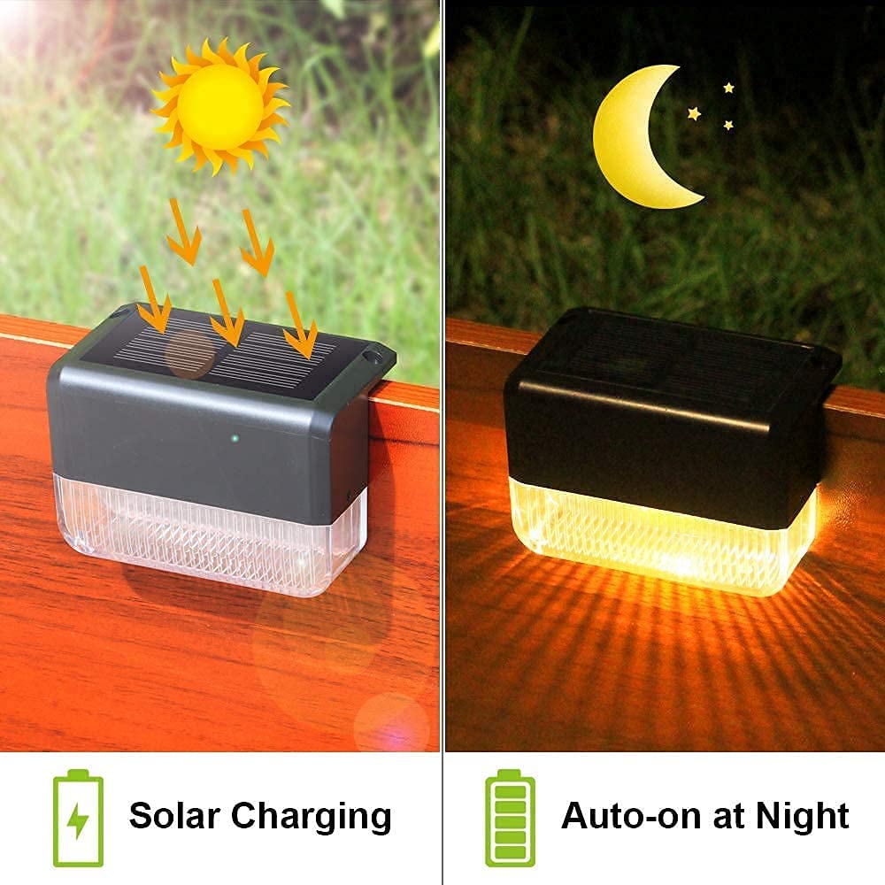 Constantly Bright Solar Fence Lights 120MAH IP65 Waterproof