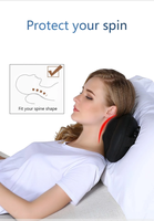 Oreiller de massage shiatsu portable pour le cou avec chaleur, utilisation double voiture et maison, oreiller de massage cervical et lombaire