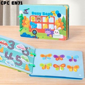 Ideal Kids <b>Gift</b> Childhood Development Animals Cognition Autism Learning Preschool Quiet Book for Toddlers 3-6 - Product Image 1