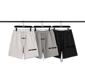 OEM Custom il tuo marchio 100% pantaloncini da uomo in cotone Casual stile Street <span class=keywords><strong>pantaloni</strong></span> sportivi color talpa elasticizzati neri di alta qualità - Product Image 1