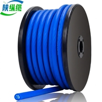 Câble d'alimentation 0 AWG OFC véritable, fil torsadé en cuivre flexible, transparent bleu mat, 12V, pour autoradio et batterie de voiture