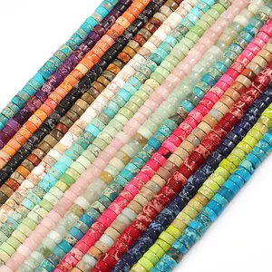 Hot Popular 4*2 mm Round Spacer Natural Loose Stone Abacus Beads for Diy Strand Jewelry Necklace Bracelet making