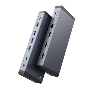 Thunderbolt 4 ドッキングステーション トリプルディスプレイ 4K60Hz デュアルDP 100W PD 10Gbps USB-C ハブ ギガビットイーサネットオーディオ搭載 - Product Image 2